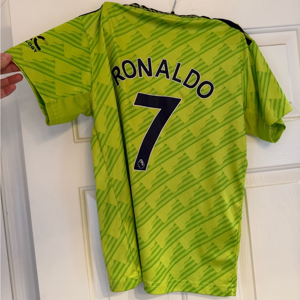 Green Soccer Jersey with Ronaldo 7